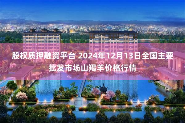 股权质押融资平台 2024年12月13日全国主要批发市场山羯羊价格行情